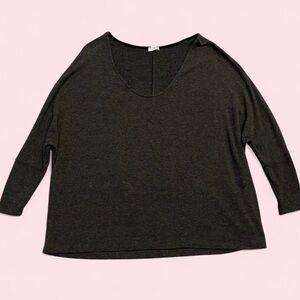 Tobi Deep Neck Flowy Oversized Sweater